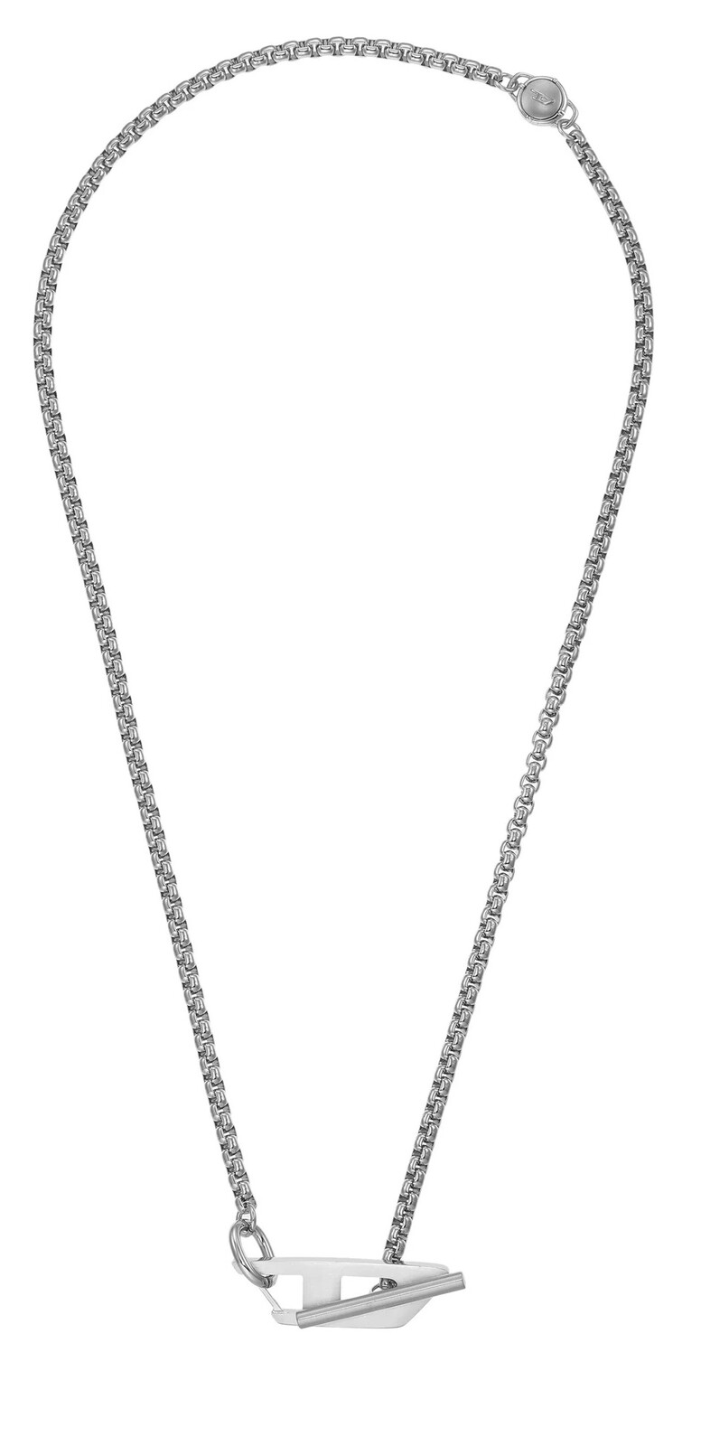 Diesel Fashion oceľový náhrdelník s logom DX1477040