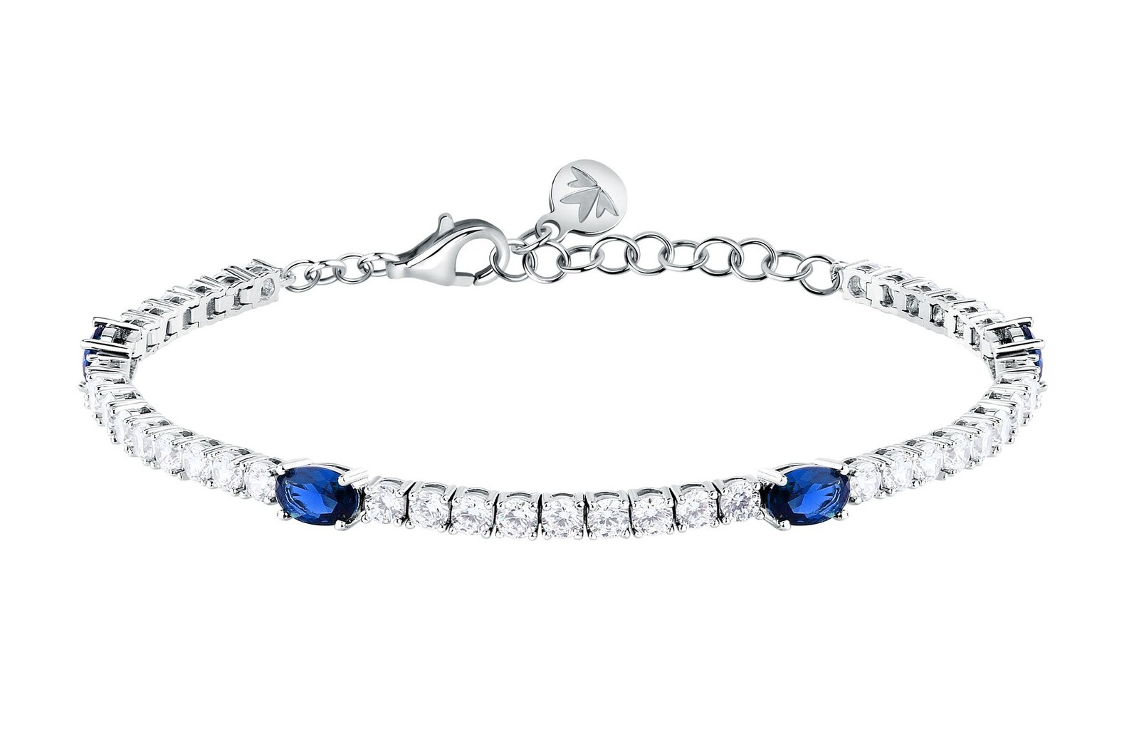 Morellato Blyštivý tenisový náramok s modrými zirkónmi Tesori SAIW268