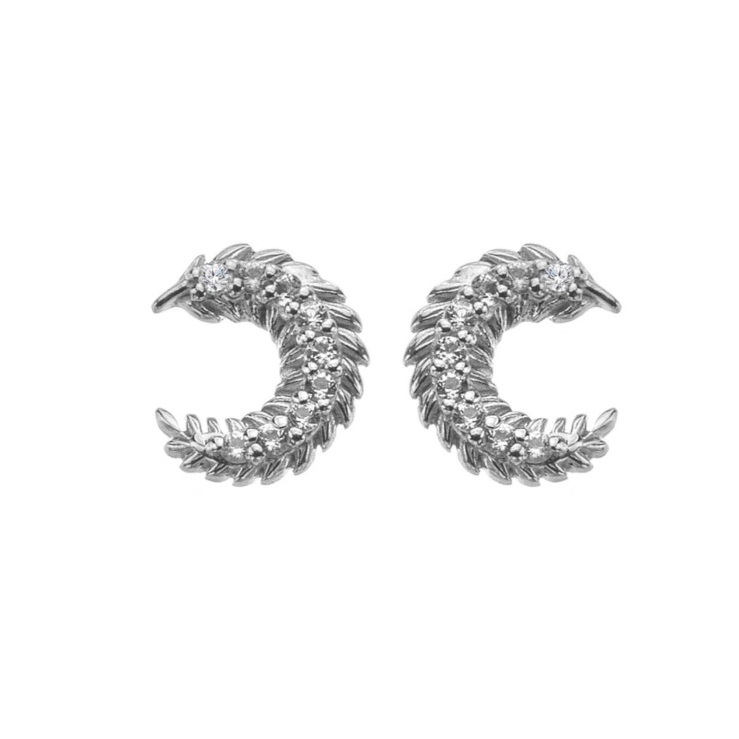 Hot Diamonds Jemné strieborné náušnice s diamantom a topazy Selene DE866