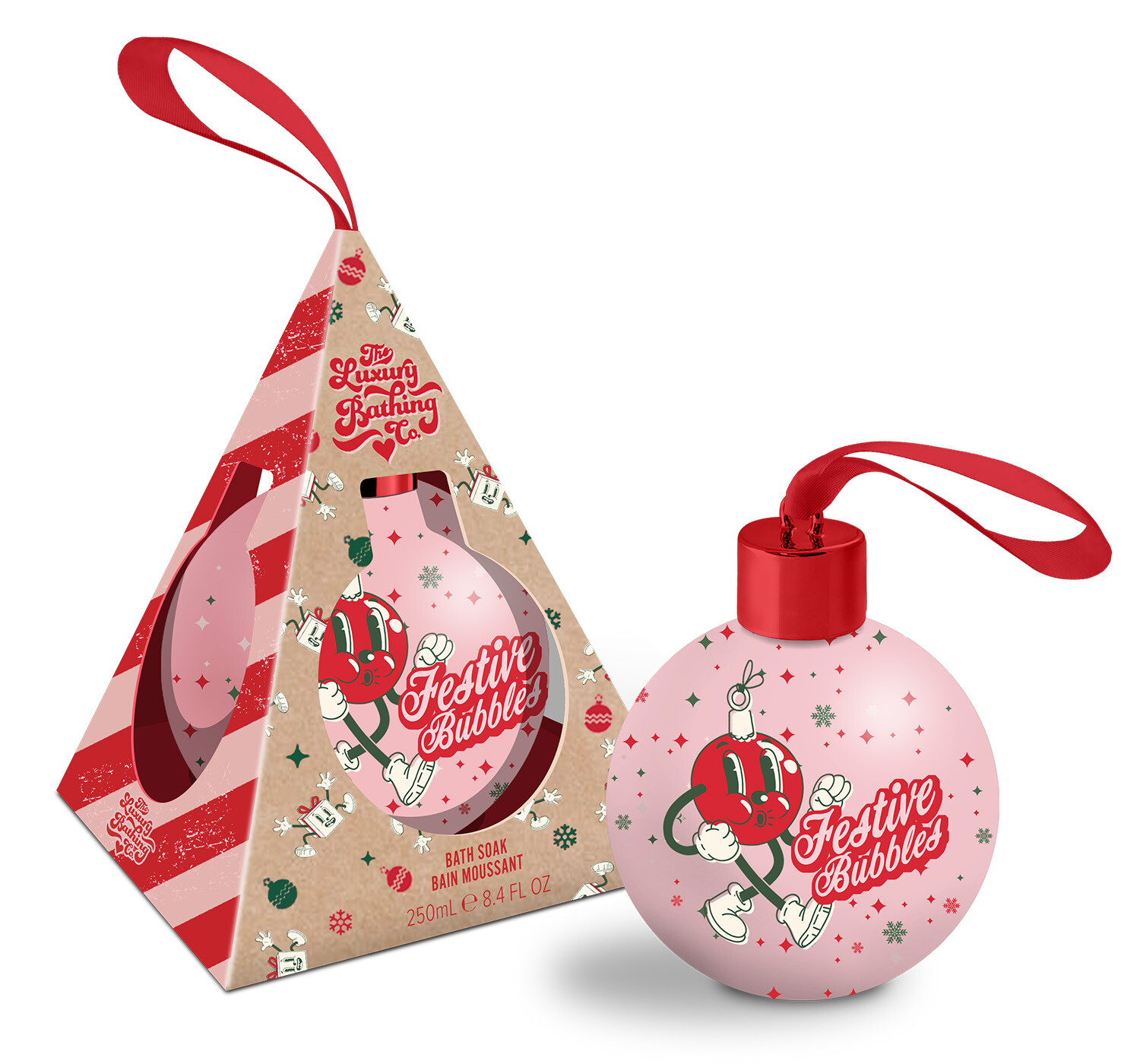The Luxury Bathing Company Pena do kúpeľa Vianočné cukrovinky, Kakao & Vanilka (Bath Soak) 250 ml