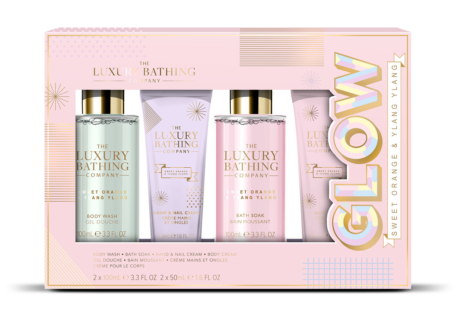 The Luxury Bathing Company Darčeková sada starostlivosti o telo Pomaranč & Ylang Ylang 4 ks