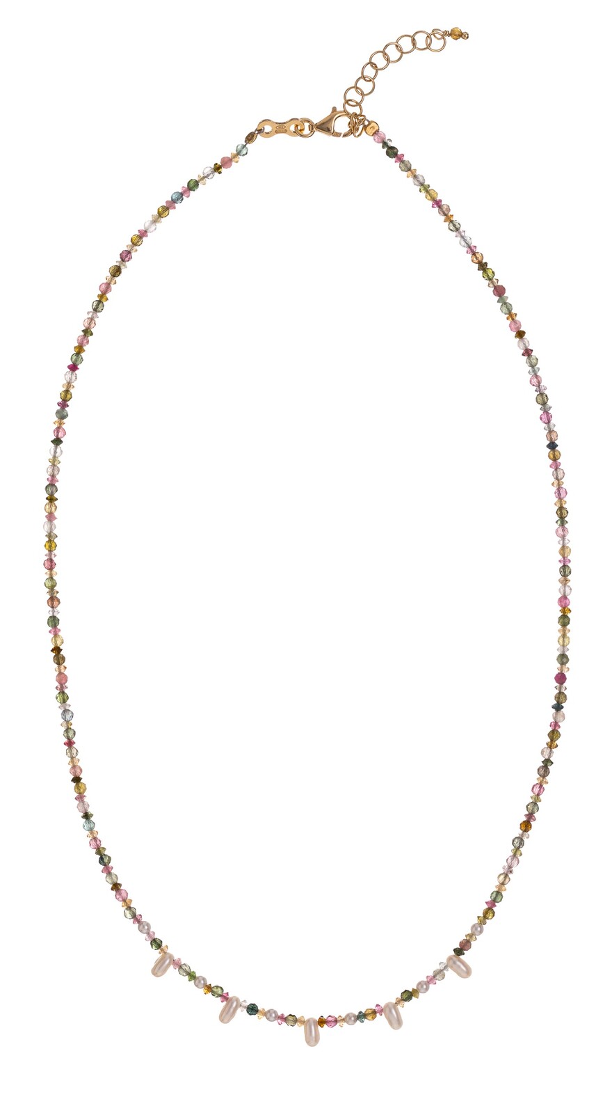 Alisia Korálkový náhrdelník s turmalínom a perlami AL4656.01.000