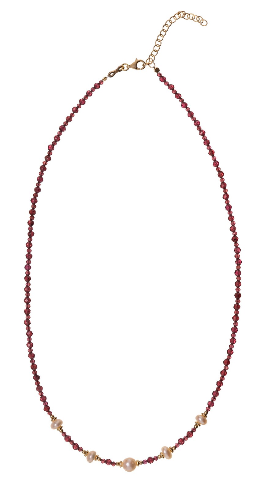 Alisia Krásny náhrdelník z granátu s pravými perlami AL5177.01.029