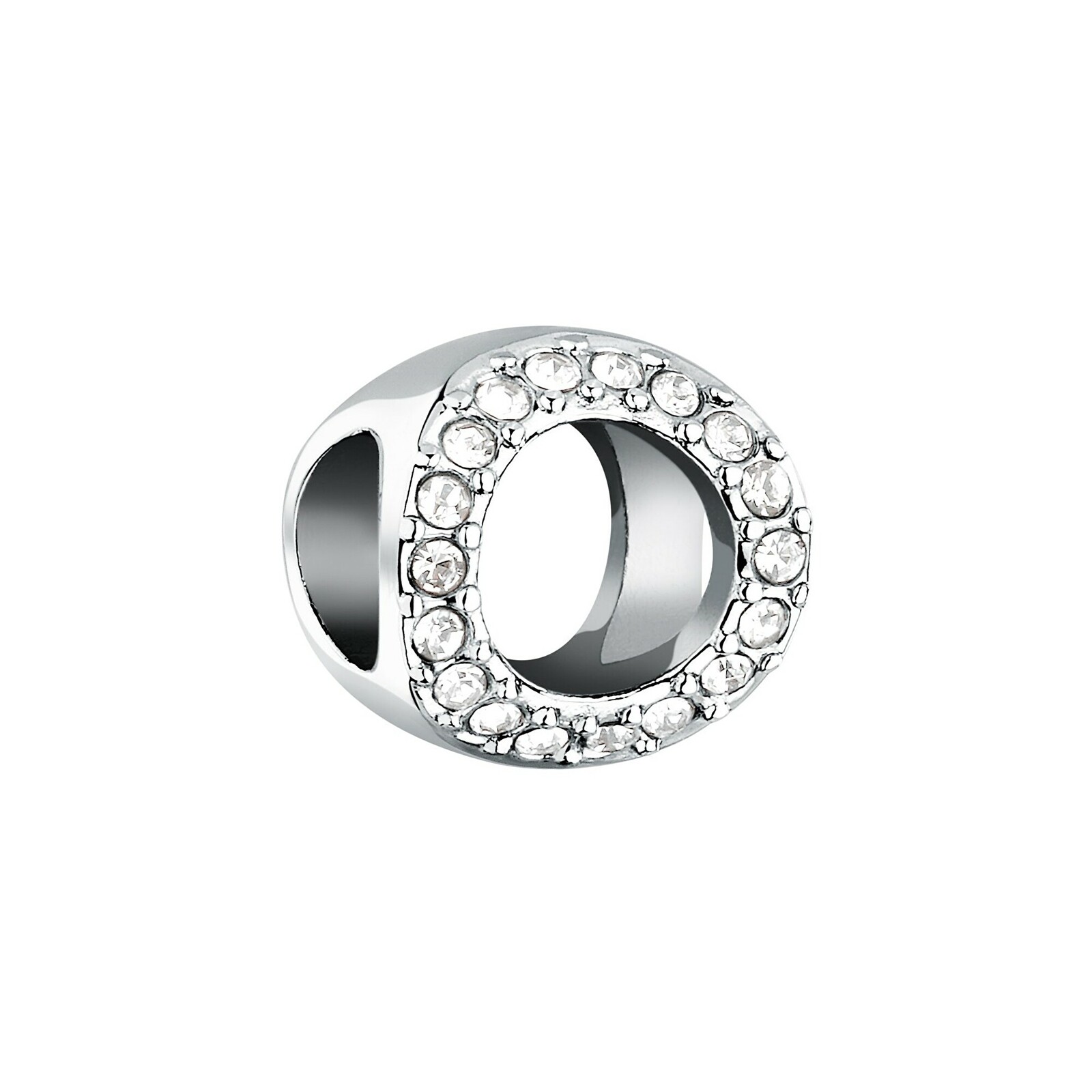 Morellato Štýlová oceľová korálka Krúžok s kryštálmi Drops SCZ1404