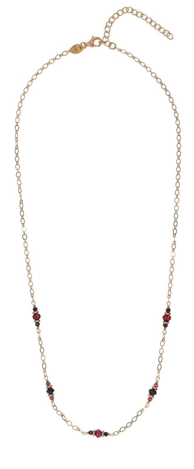 Alisia Pozlátený náhrdelník s granátmi a zafírmi AL5232.01.000