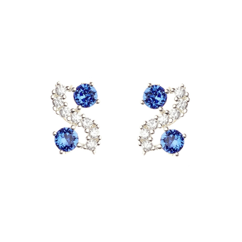 Oliver Weber Luxusné náušnice s modrými kryštálmi Meridian Lumiere 23243