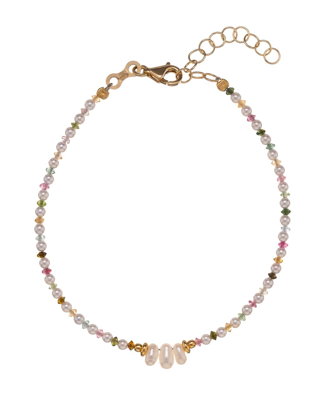 Alisia Perlový náramok s farebnými korálkami turmalínu AL4659.01.000