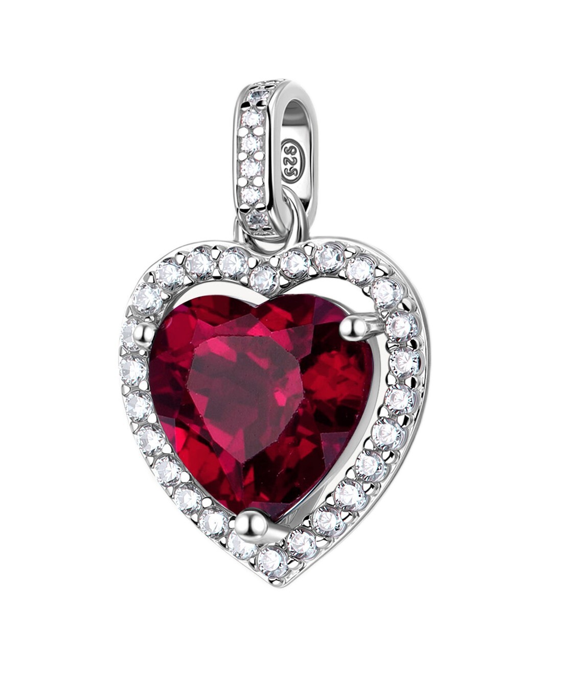 Brosway Strieborný srdiečkový prívesok Fancy Passion Ruby FPR141
