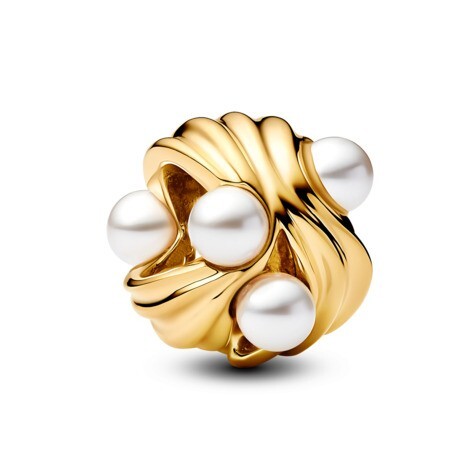 Pandora Slušivá pozlátená korálka Abstraktné vlny Shine Moment 763915C01