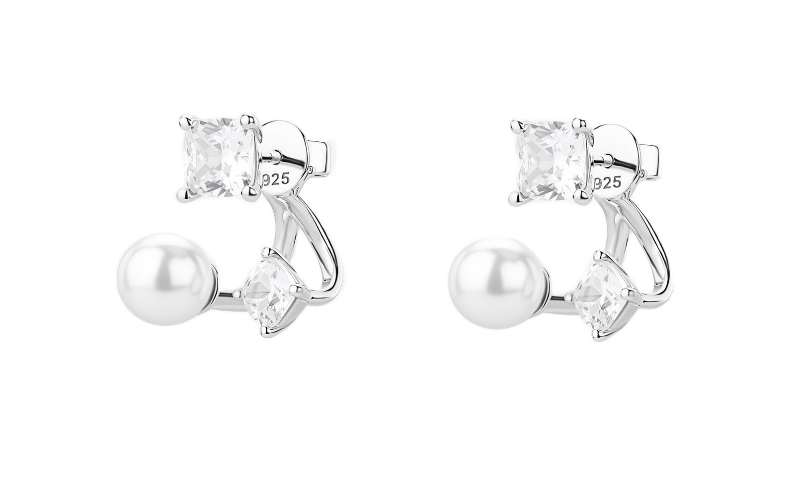 Brosway Strieborné náušnice so syntetickou perlou Fancy Infinite White FIW174