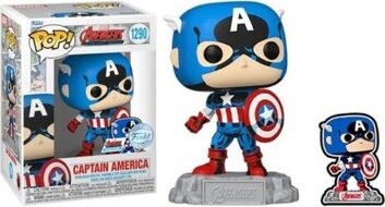 Funko POP! Avengers Captain America with Pin
