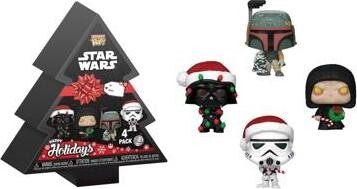 Funko Pop! Star Wars Holiday 2024 Pocket Keychains 4-Pack Tree Holiday Box 4 cm
