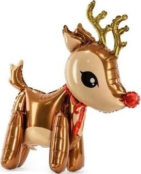 PARTYDECO Balón fóliový sob – vianoce – 55 cm (nemožno plniť héliom)