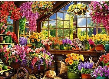 Trefl Puzzle Premium Plus Tea Time: Jarné prípravy 1000 dielikov