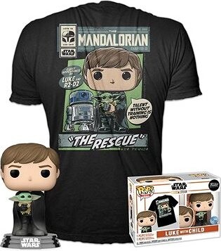 Funko Pop! The Mandalorian Luke with Child 482 T-shirt size L