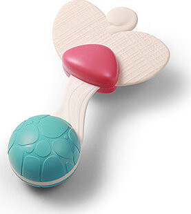 BabyOno Hrkálka s hryzadlom Heart 3 m+