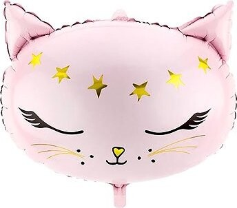 PARTYDECO Fóliový balónik – mačka, 48 cm
