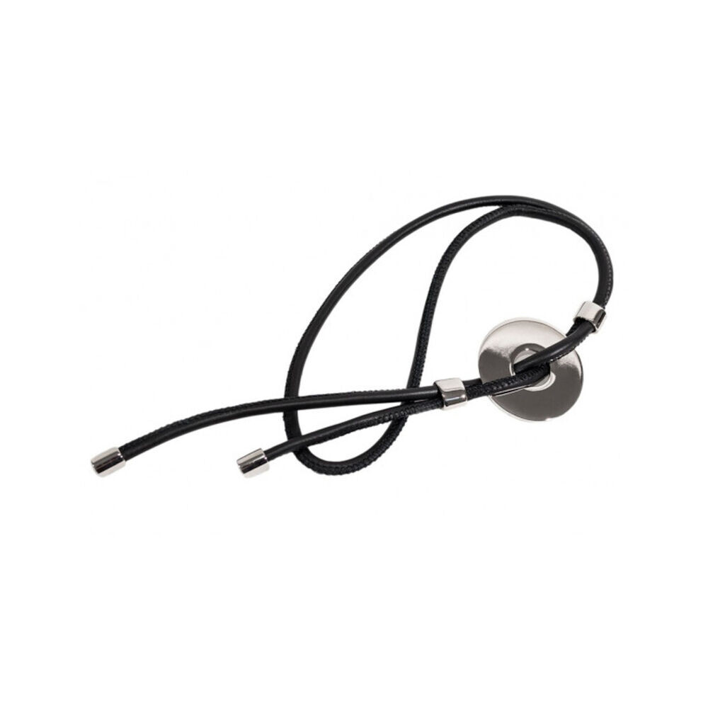 Nastaviteľný dámsky náhrdelník s lesklým kovovým kolieskom 18371