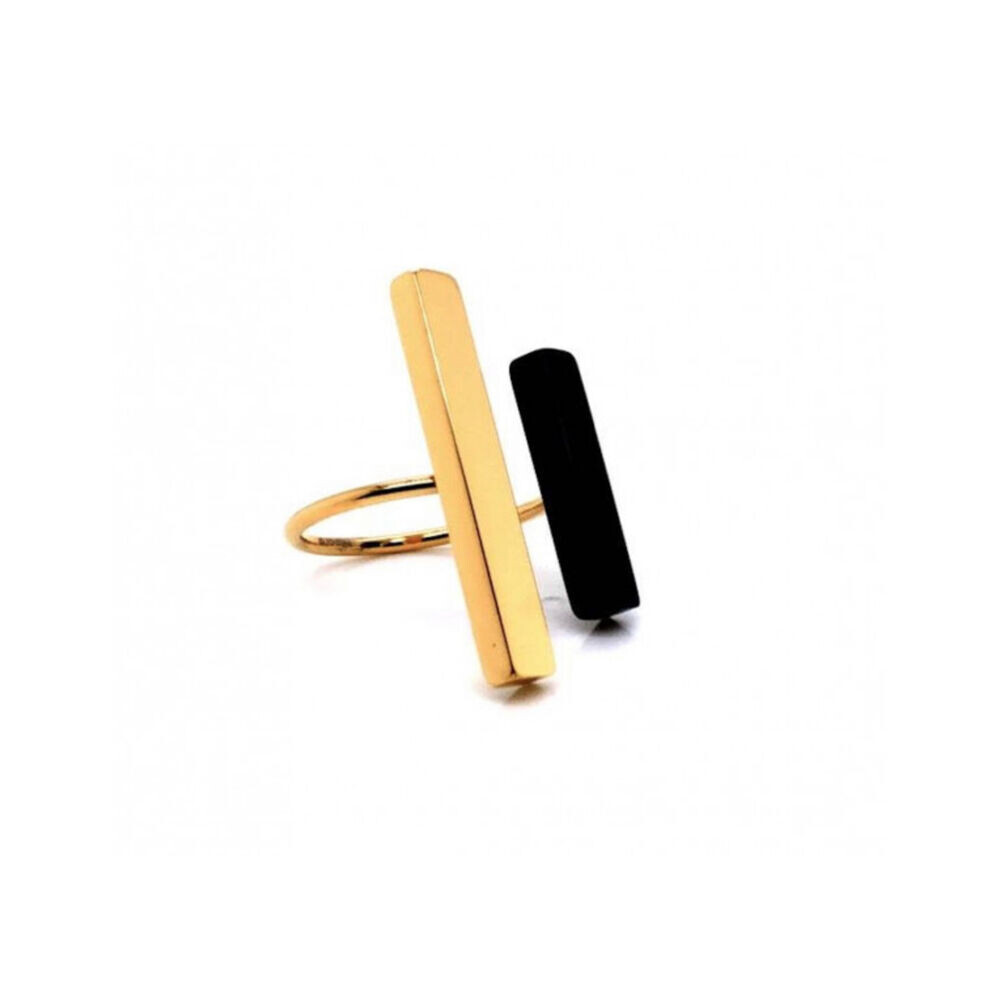 Pozlátený prsteň dámsky z chirurgickej ocele v dvoch odtieňoch 18518