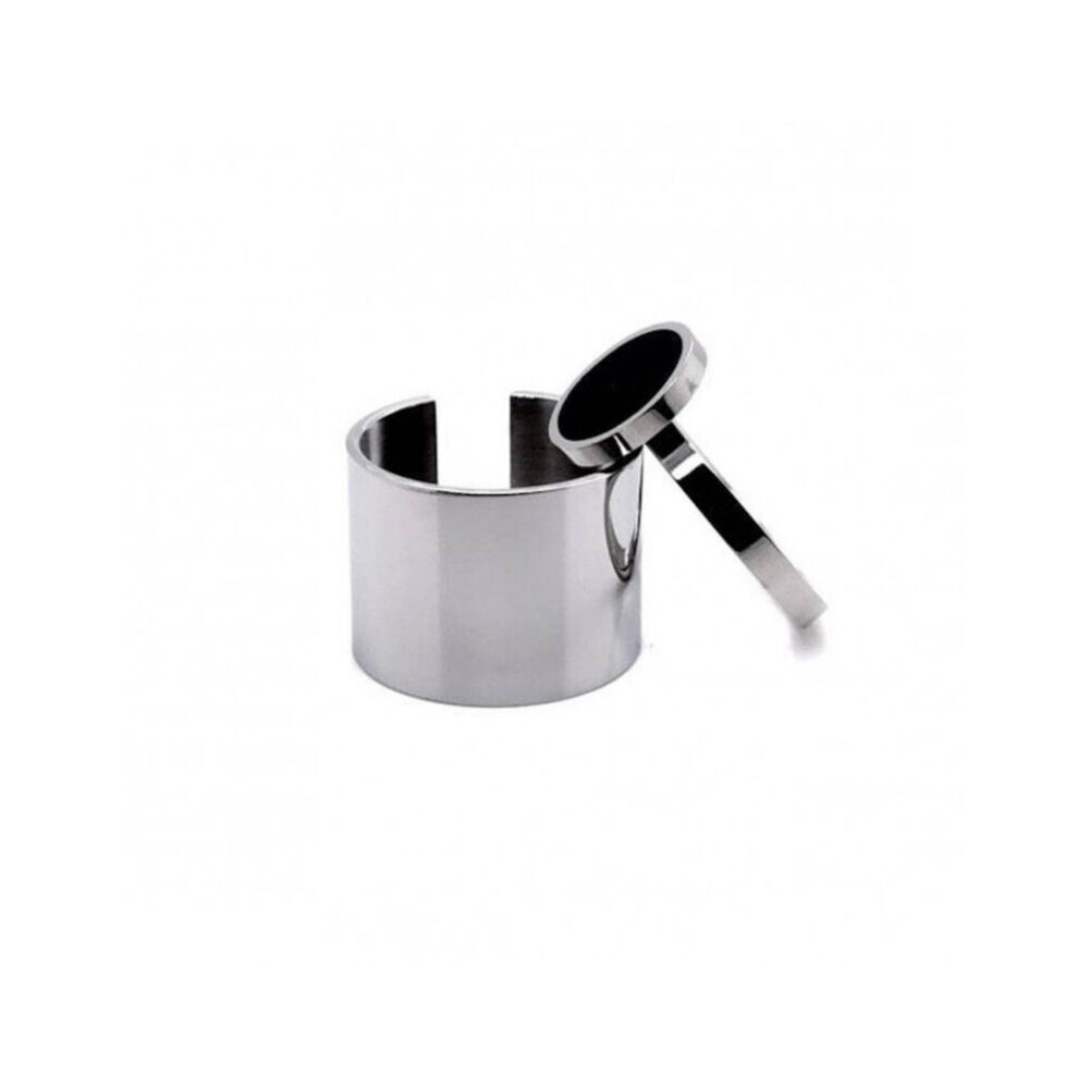 Originálny prsteň 2v1 v striebornej farbe 18524