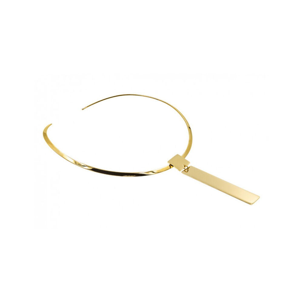 Choker na krk s príveskom z pozlátenej chirurgickej ocele 18607