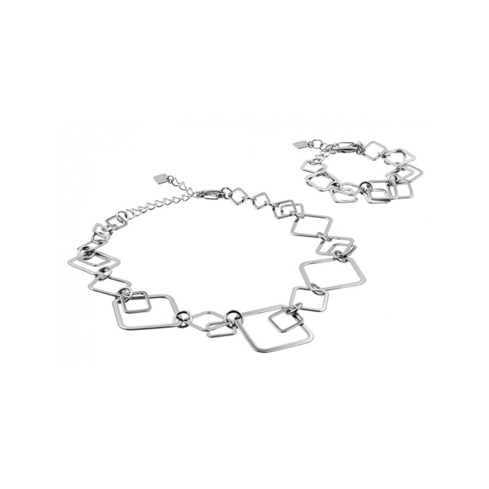 Súprava 3D náramku a náhrdelníka so štvorcami 18754