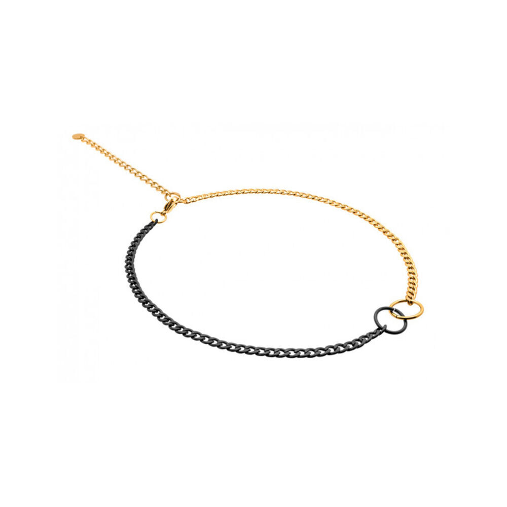 Dámsky pozlátený náhrdelník so spojenými krúžkami 18774