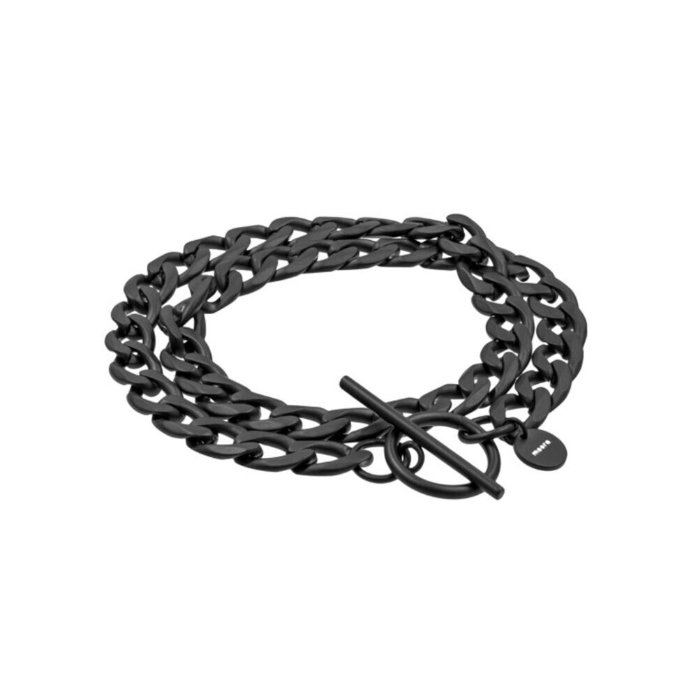 Náramok z chirurgickej ocele dámsky čierna retiazka 18854