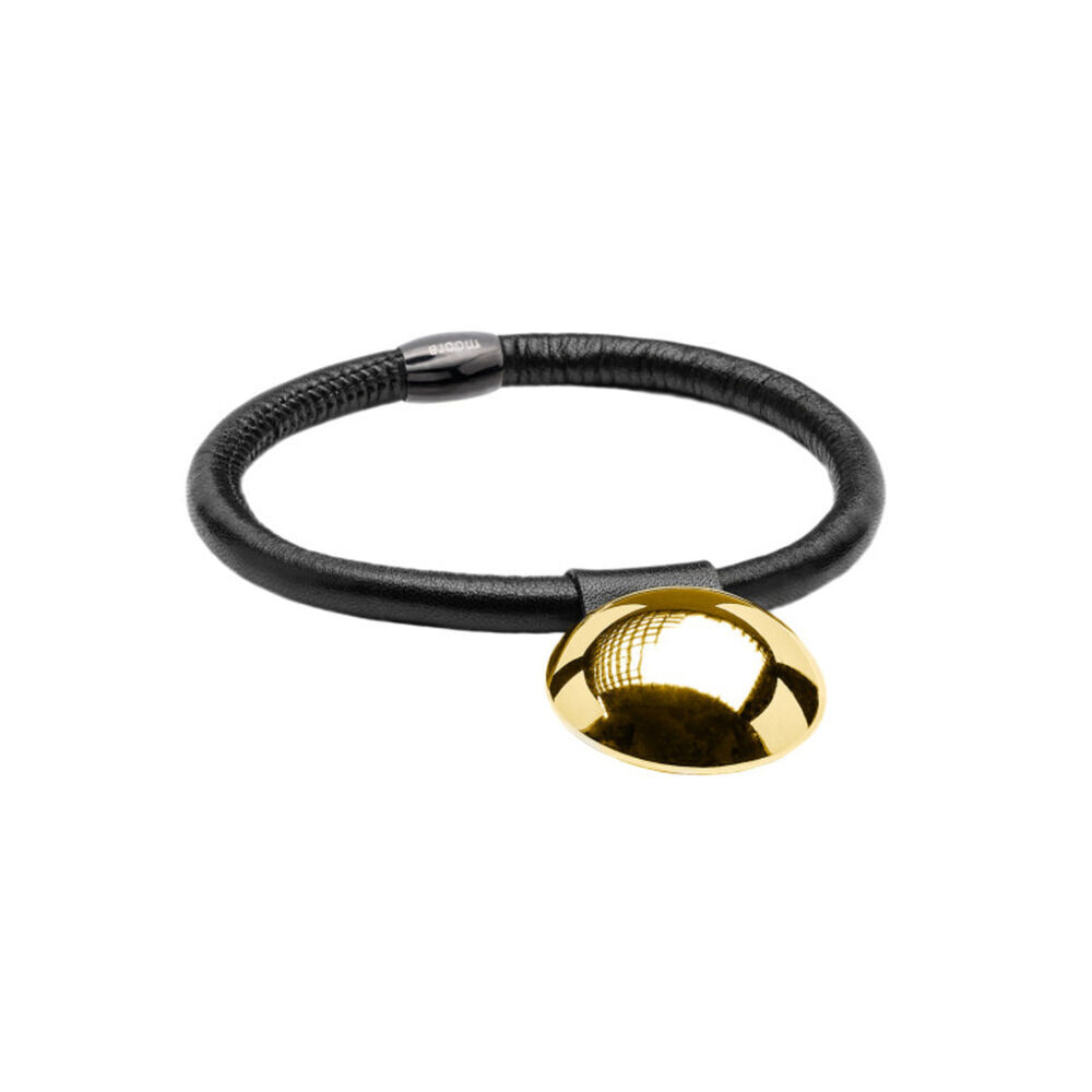 Choker náhrdelník s veľkým príveskom - pozlátenou pologuľou 18868