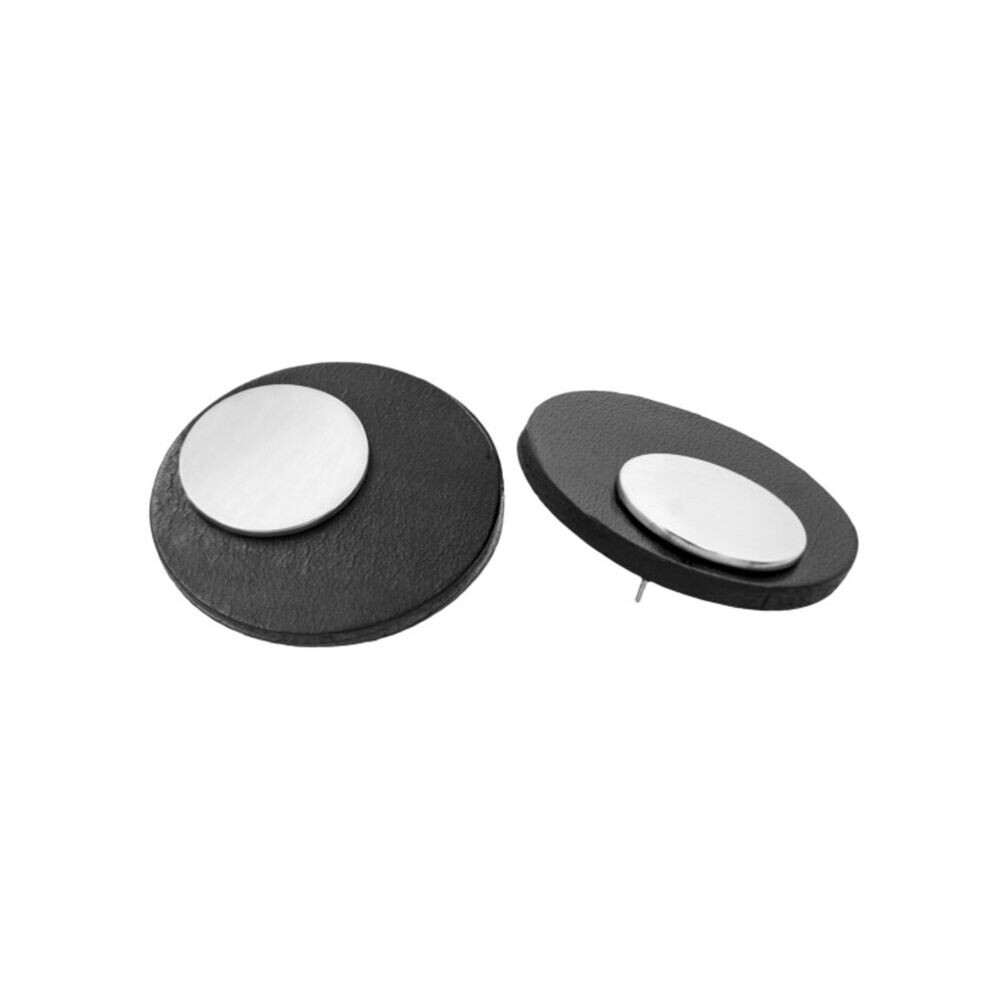 Dámske náušnice z kože a chirurgickej ocele 19466