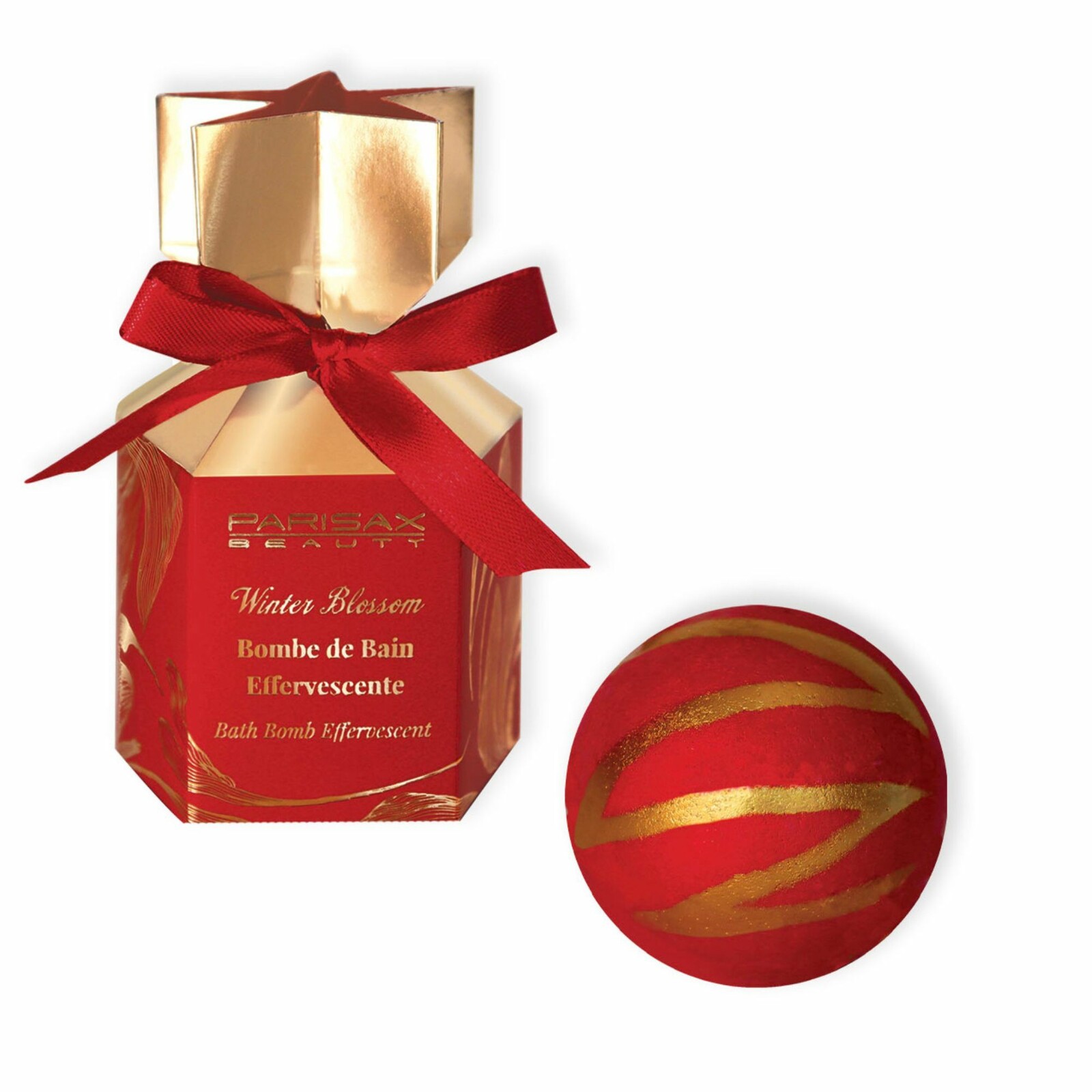 Parisax Šumivá bomba do kúpeľa Vanilka & Mrazené jahody (Bath Bomb) 80 g