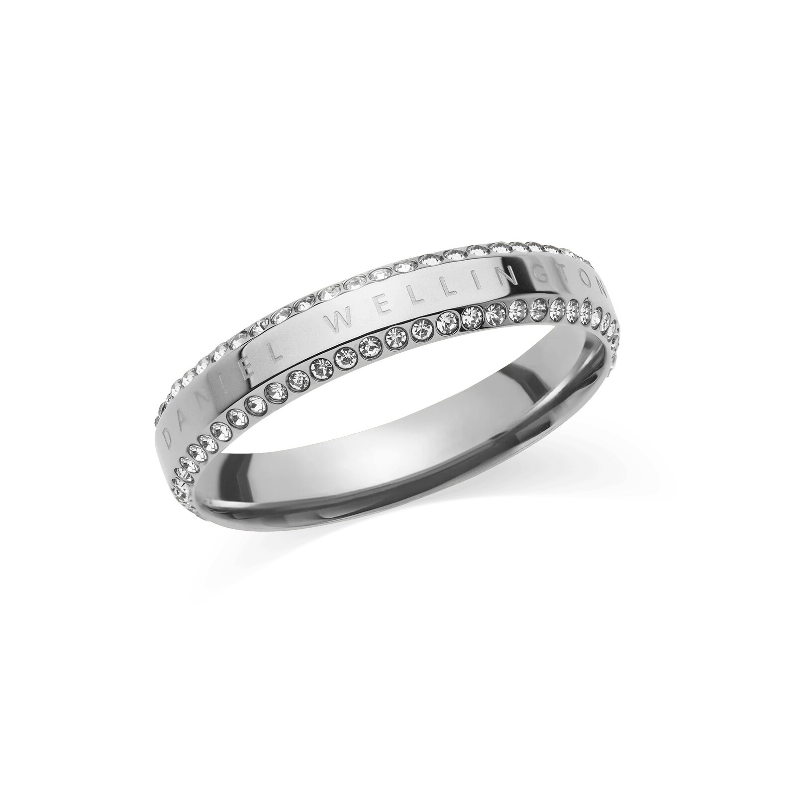 Daniel Wellington Oslnivý oceľový prsteň s kubickými zirkónmi Classic Aura DW004015 52 mm