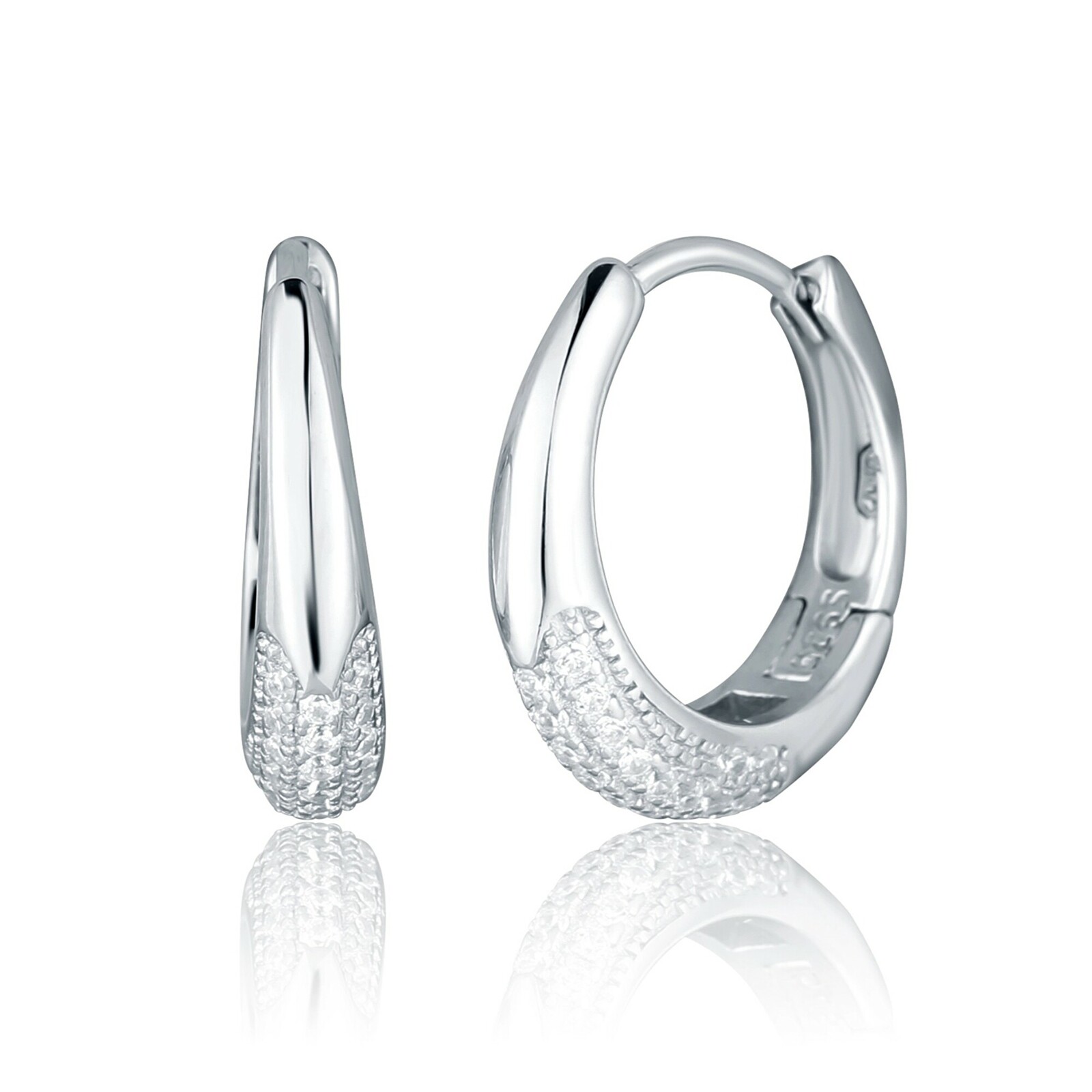 JVD Moderné kruhové náušnice so zirkónmi SVLE2822XH2BI00