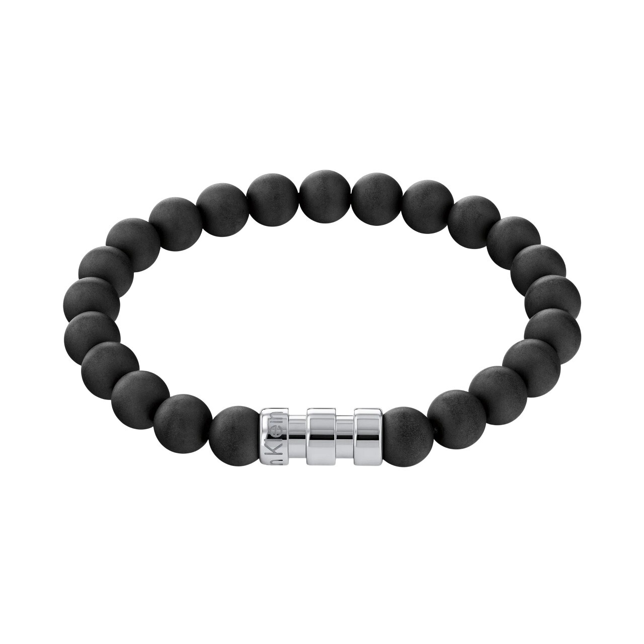 Calvin Klein Štýlový korálkový náramok pre mužov s onyxom 35000104