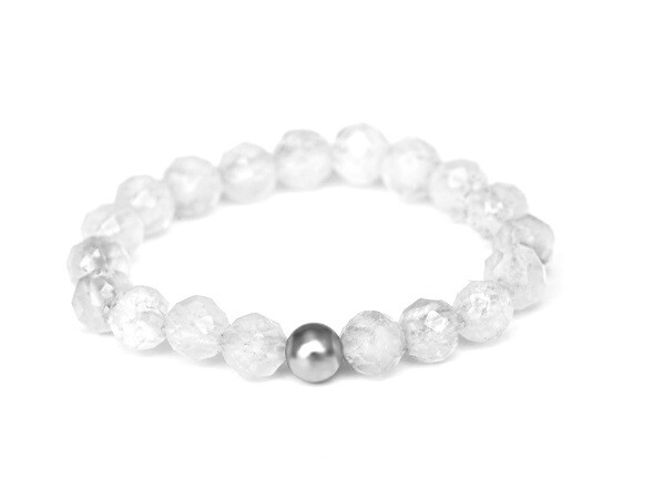 Agato Minerálny prsteň s mesačným kameňom POL-R06 53 mm