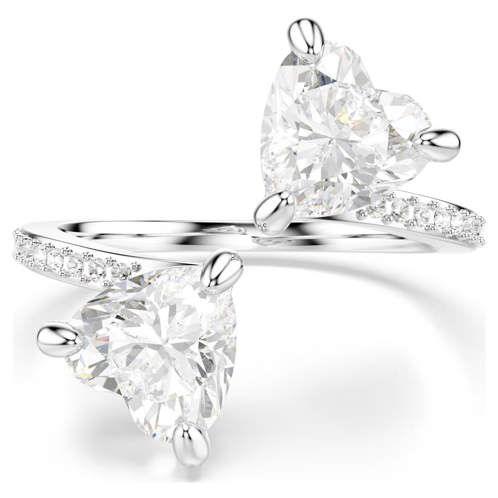 Swarovski Luxusný otvorený prsteň s kryštálmi Swarovski Attract Soul 5535191 55 mm