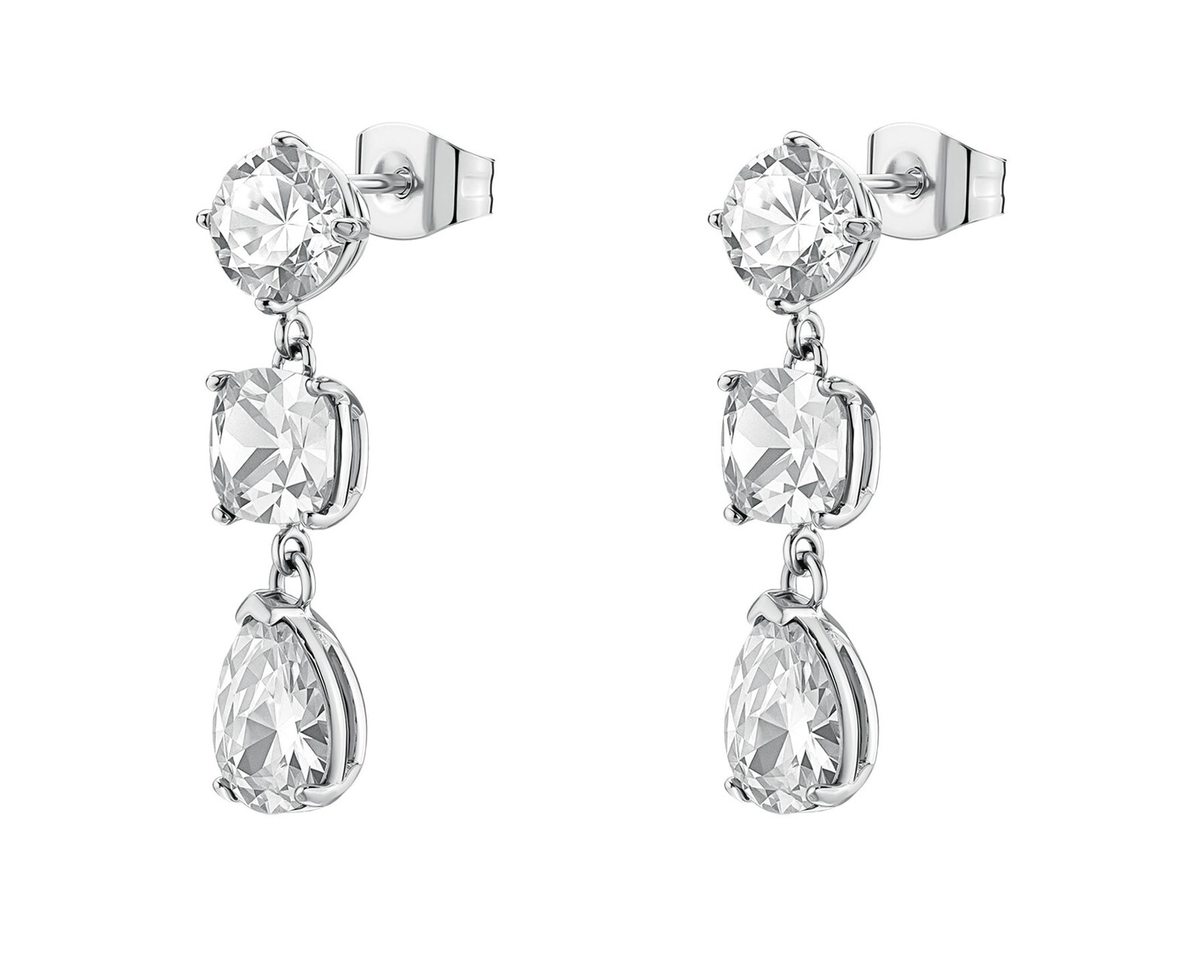 Brosway Trblietavé visiace náušnice s čírymi zirkónmi Dreaming BIG21