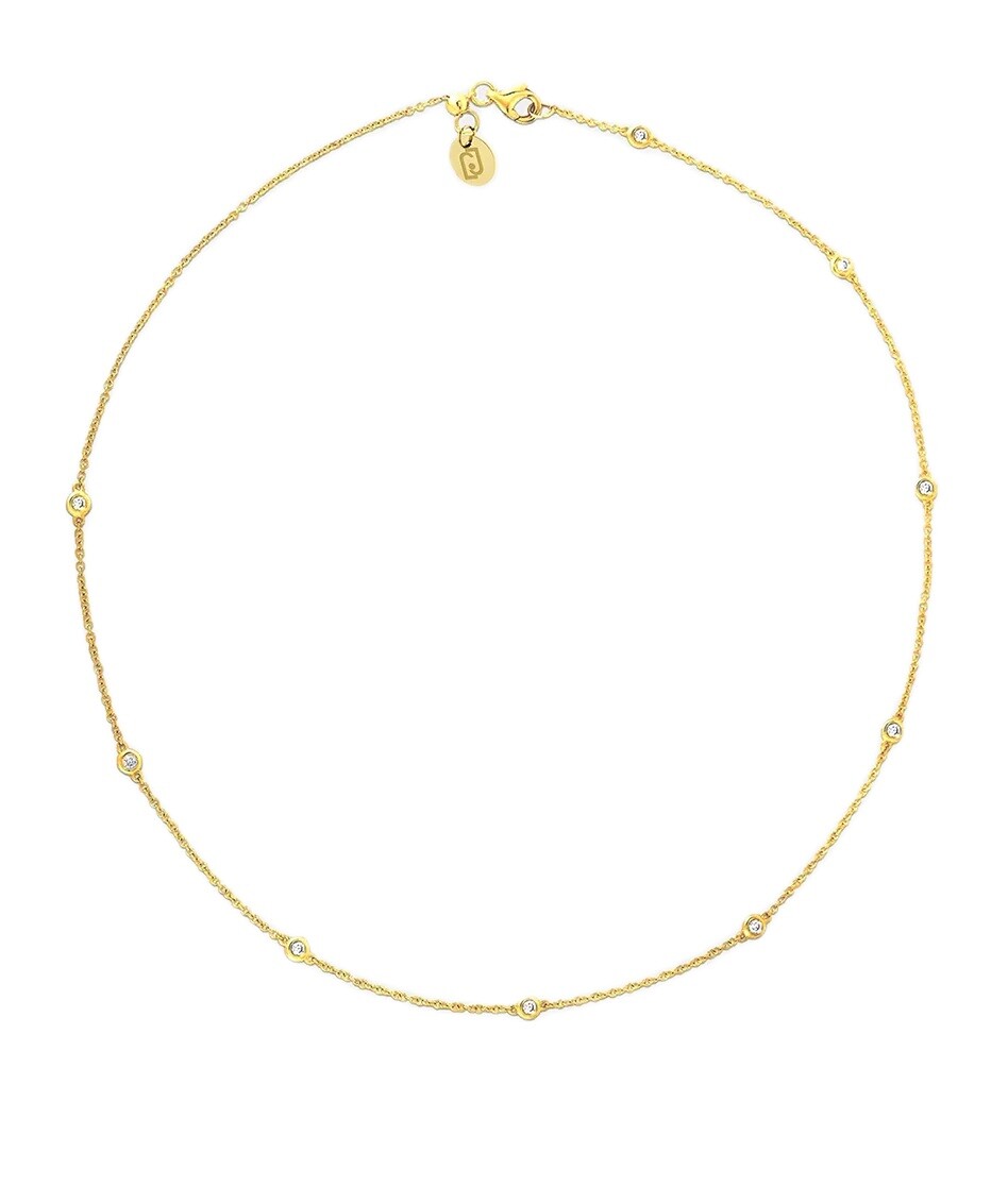 Liu Jo Nežný pozlátený náhrdelník so zirkónmi LJ2466