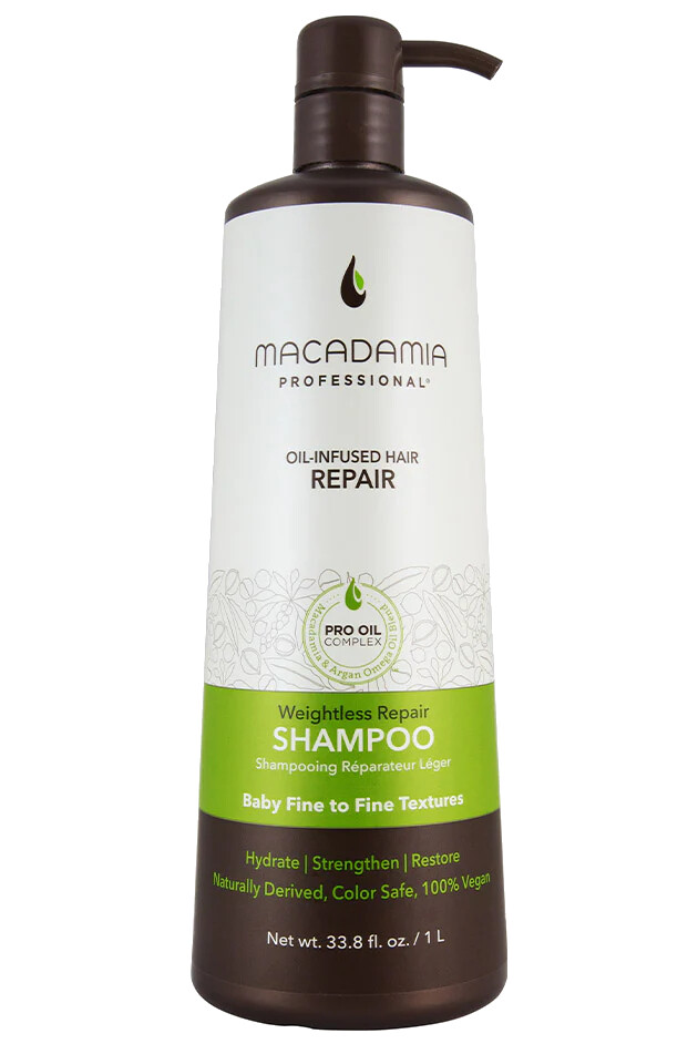 Macadamia Ľahký hydratačný šampón pre všetky typy vlasov Weightless Repair (Shampoo) 1000 ml