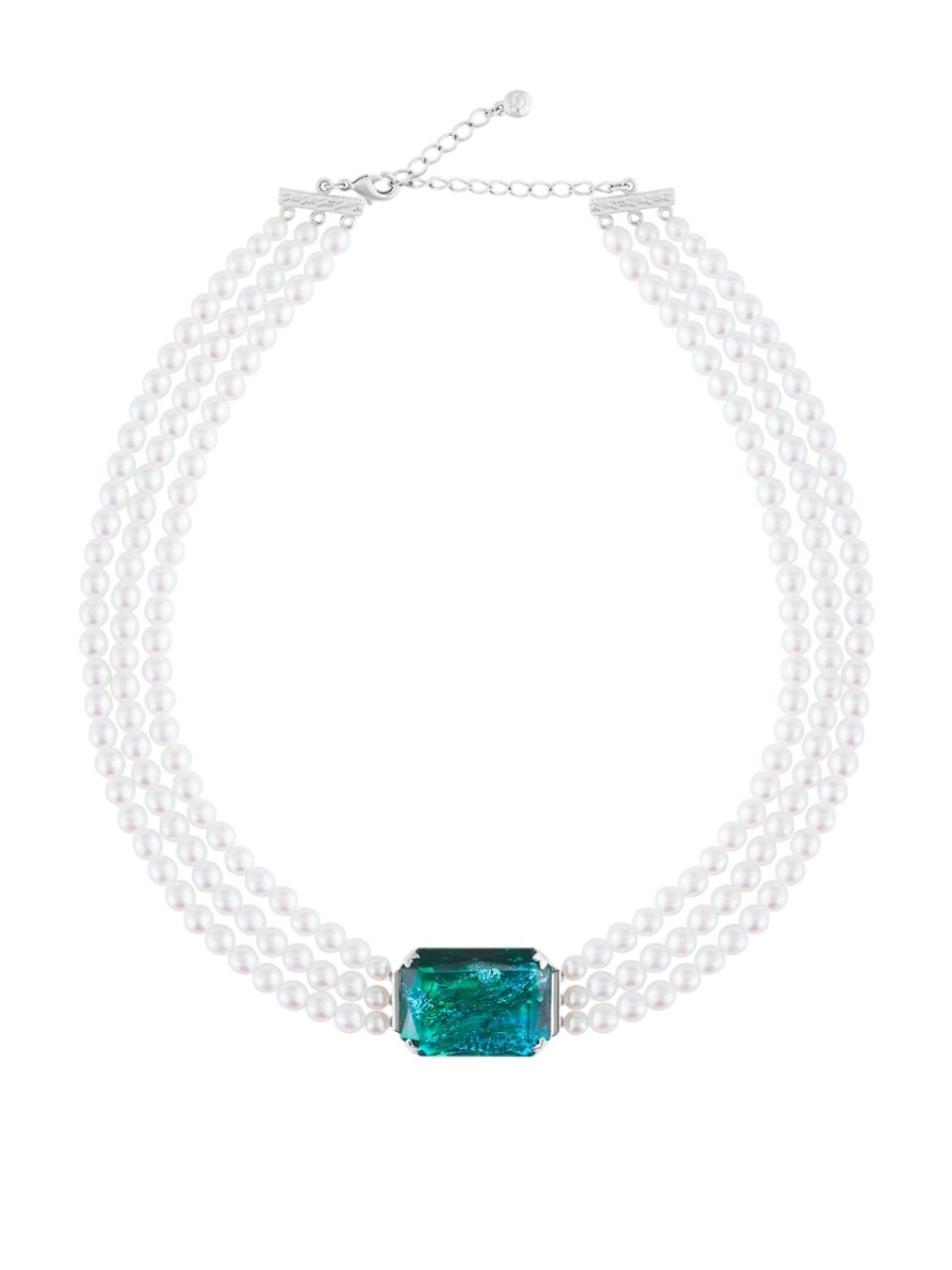 Preciosa Perličkový náhrdelník s ručne krčeným krištáľom Preciosa Perla Spotlight 2622 66