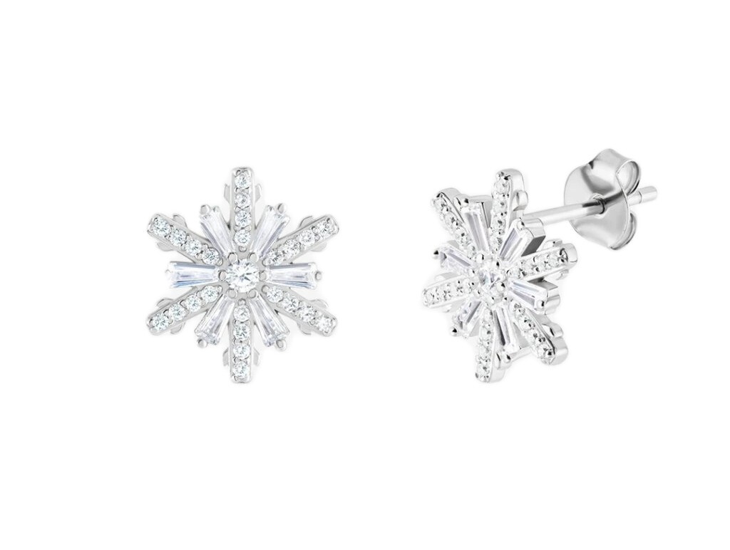 Preciosa Strieborné náušnice s kubickou zirkóniou Polaris Spotlight 5465 00