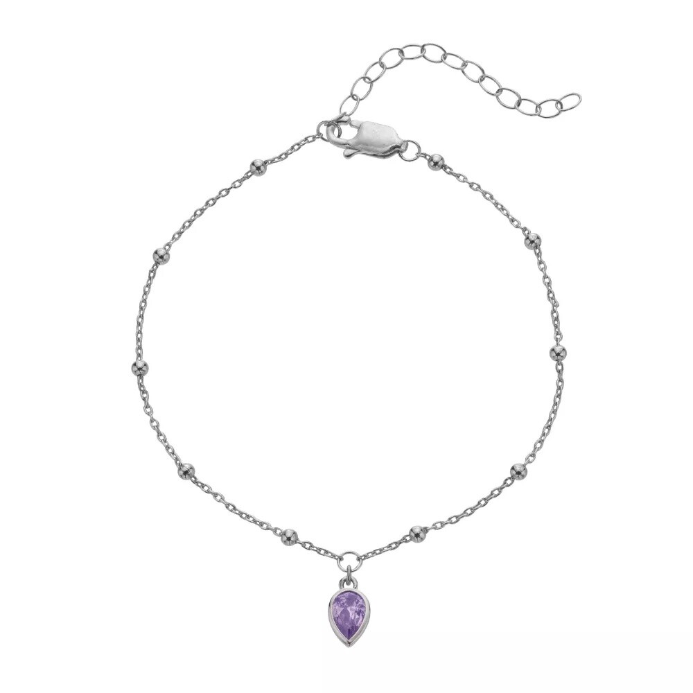 Hot Diamonds Strieborný náramok pre ženy narodené vo februári Silver Whisper SWB026