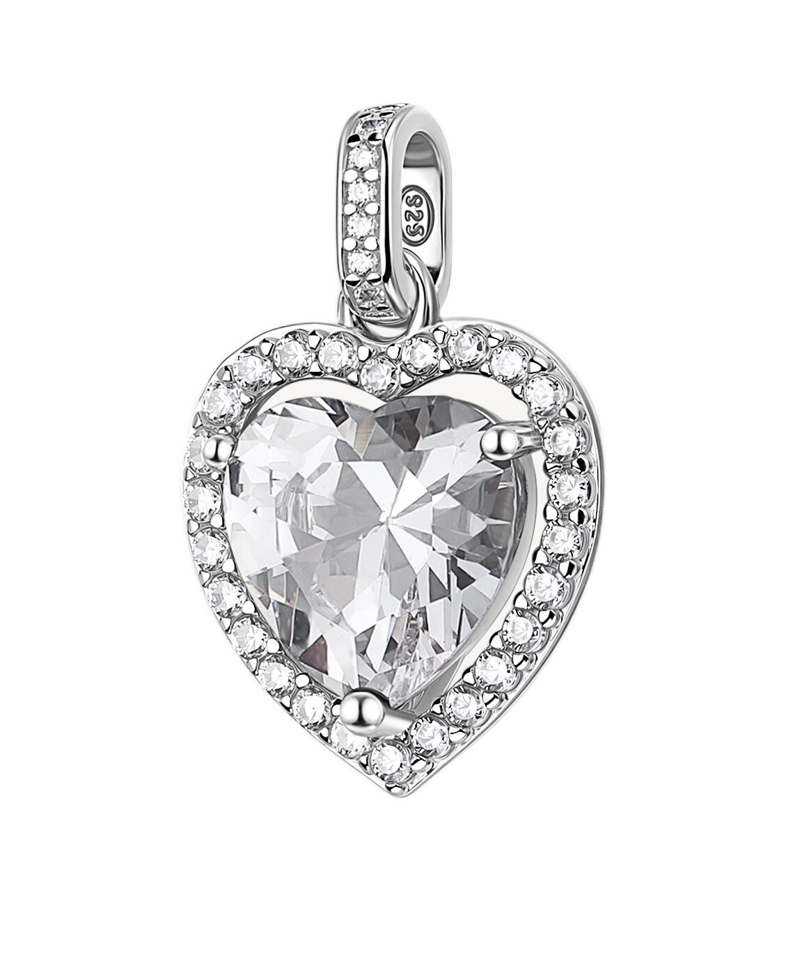 Brosway Strieborný srdiečkový prívesok Fancy Infinite White FIW163