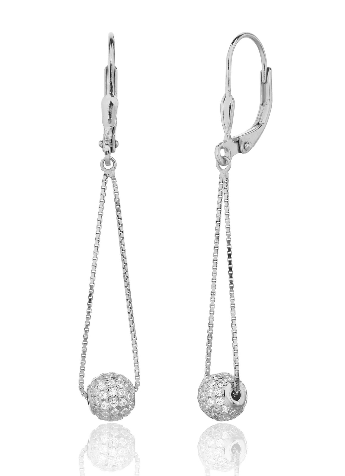 JVD Moderné visiace náušnice so zirkónmi SVLE3369XJ6BI00