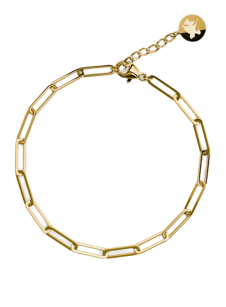 Furiosa Slušivý pozlátený náramok Paperclip Vibe SB-VIBEB-G