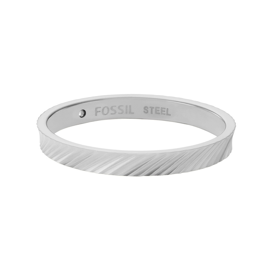 Fossil Moderný oceľový prsteň Harlow JF04757040 59 mm