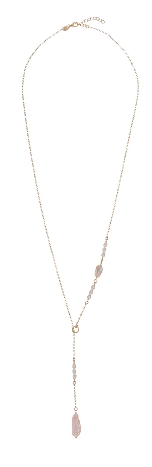 Alisia Flexibilný pozlátený náhrdelník s pravými perlami AL5113.01.000