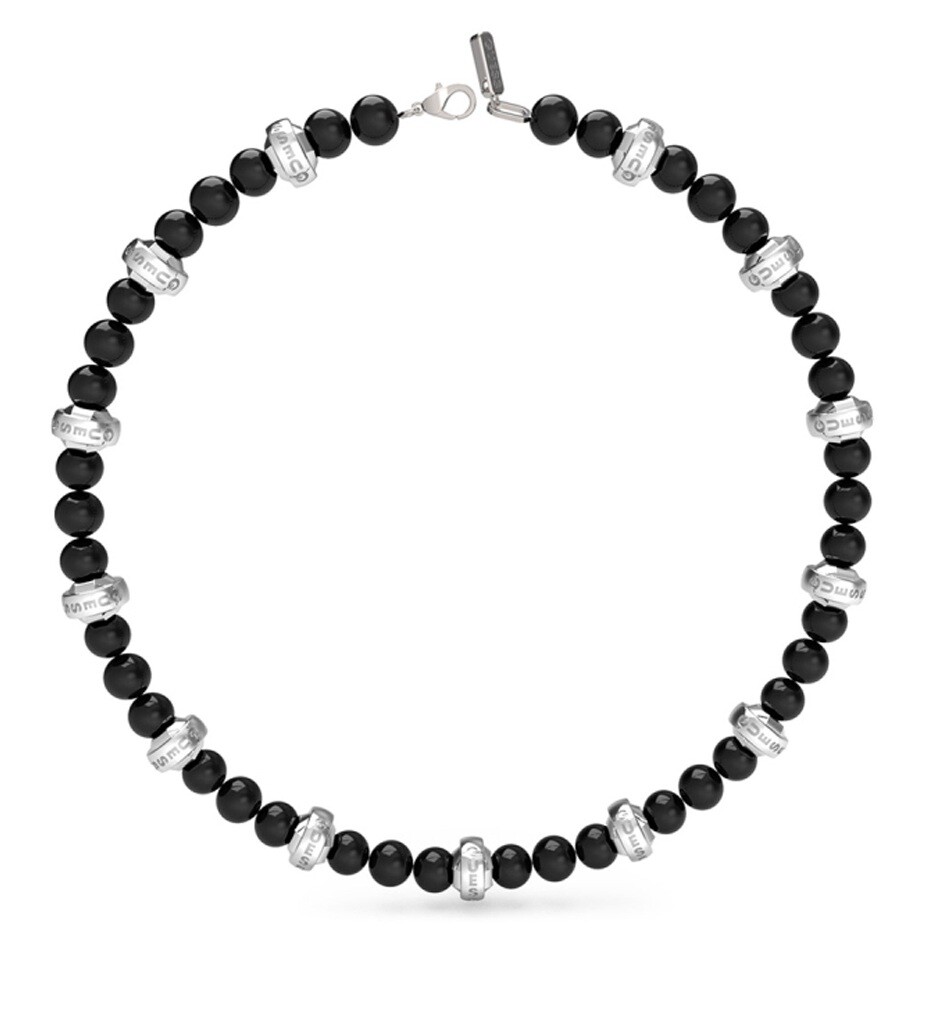 Guess Pánsky korálkový náhrdelník Edgy Styles JUMN04056JWSTBKT/U