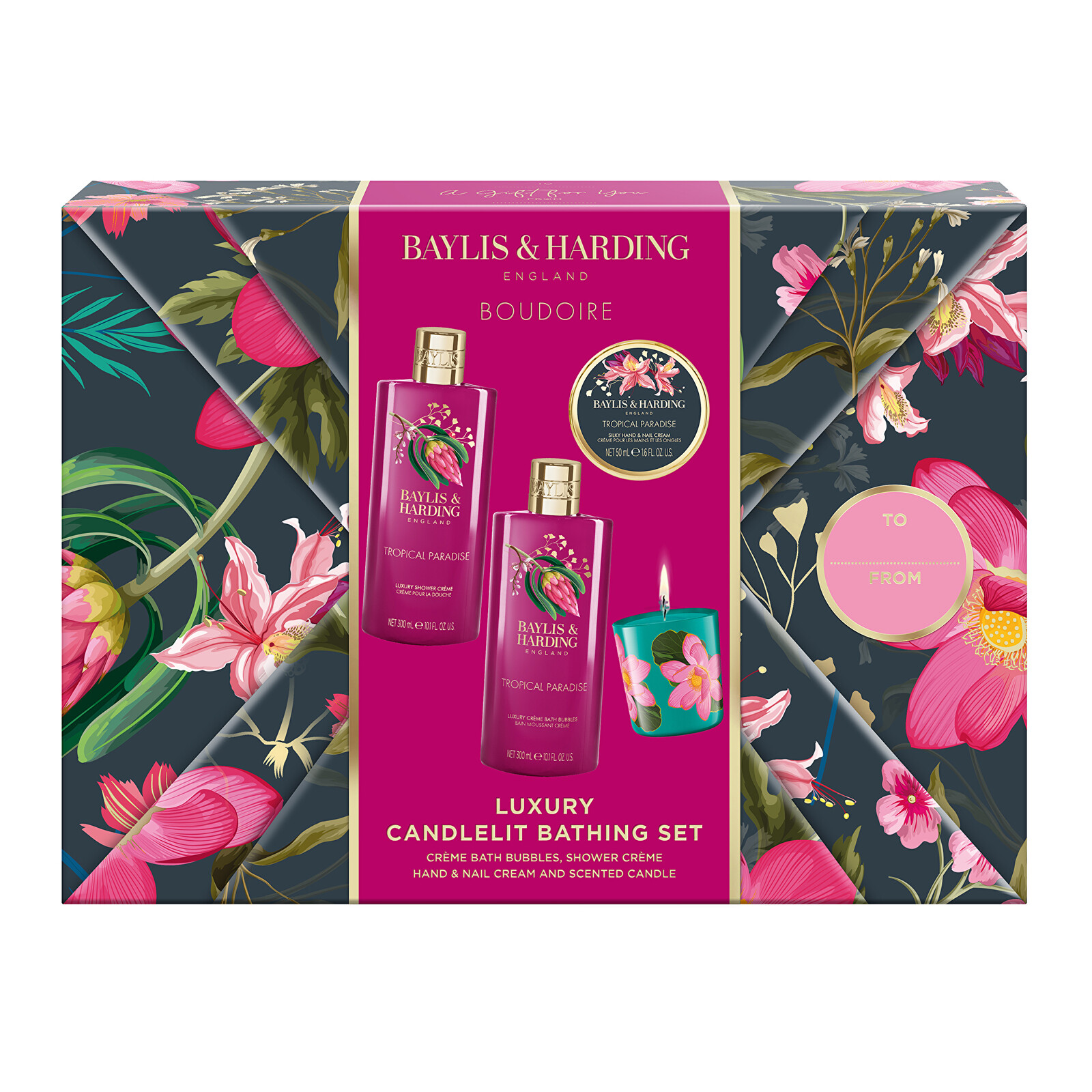 Baylis & Harding Darčeková sada starostlivosti o telo Boudoire - Tropical Paradise Gift Set 4 ks