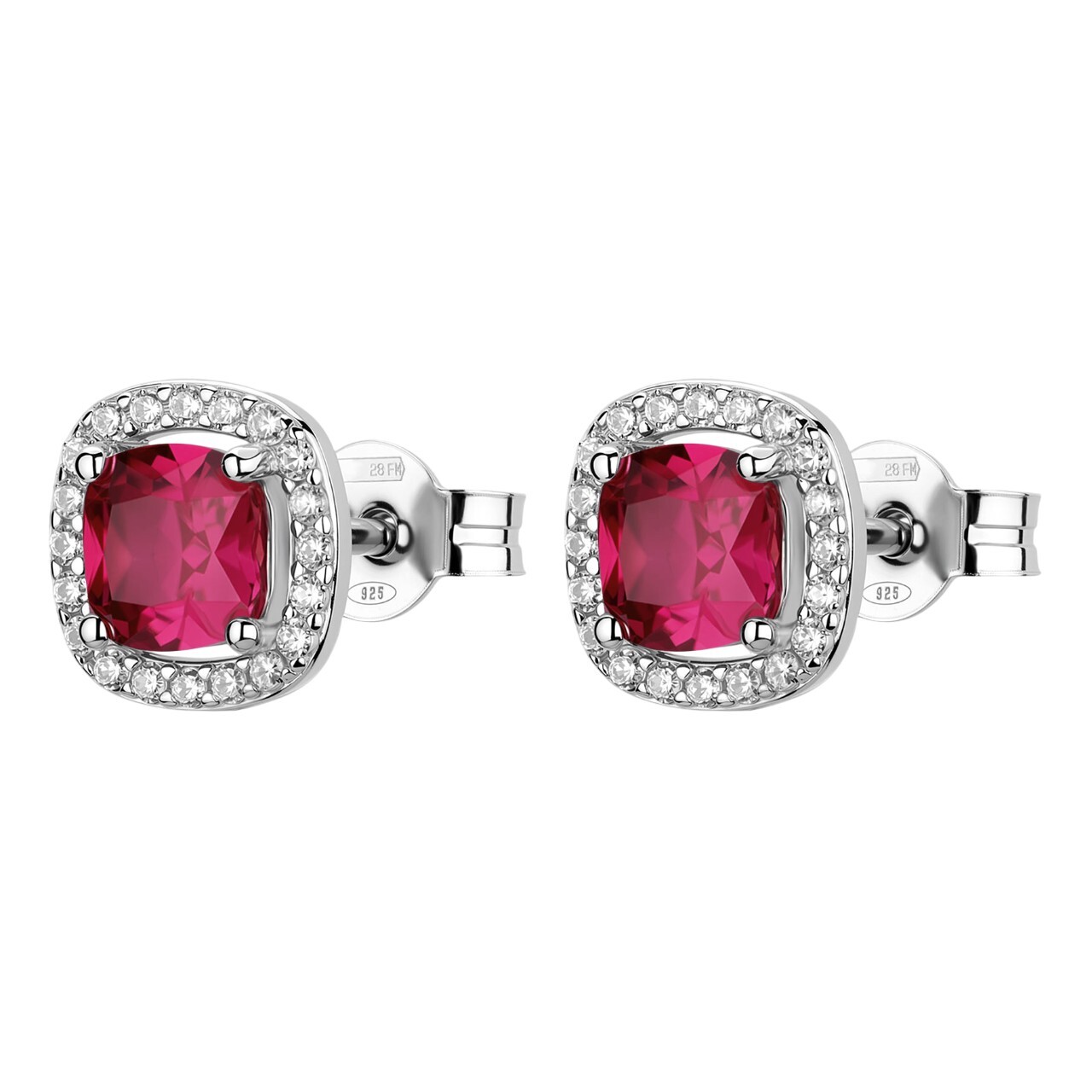 Brosway Krásne strieborné náušnice Fancy Passion Ruby FPR134